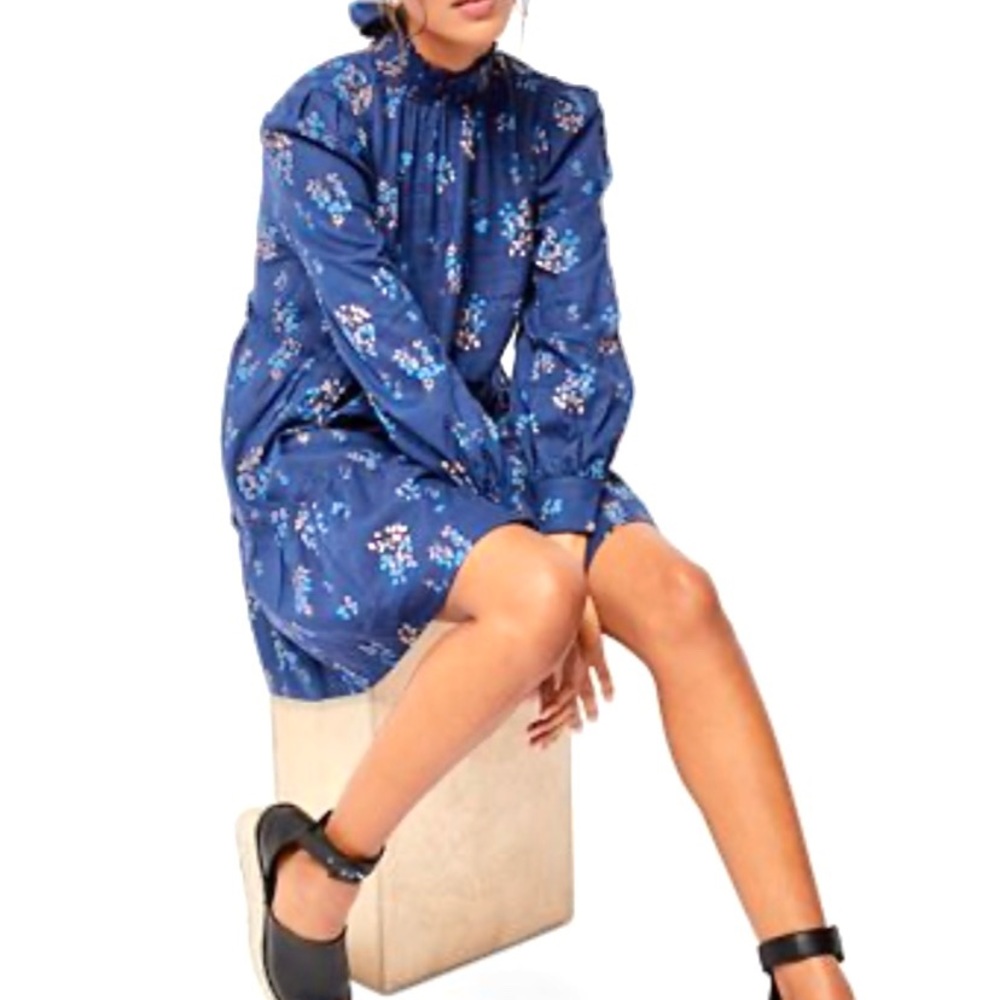 NWT Free People Petit Fours Indigo Mini Dress. L - Picture 3 of 9